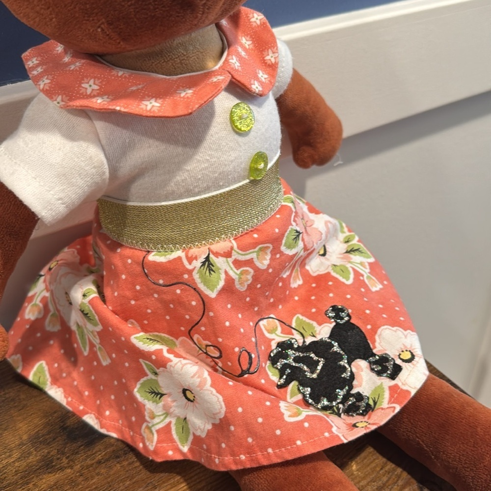 Matilda Jane Plush Stuffed Animal Toy Poly Bear With outfit Shirt 19 in Tall - Picture 4 of 16